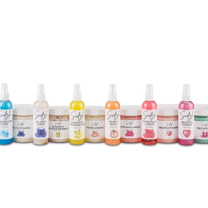 L'ensemble de gommages et sprays Sudzli ULTIMATE pour la vente par Sudzli