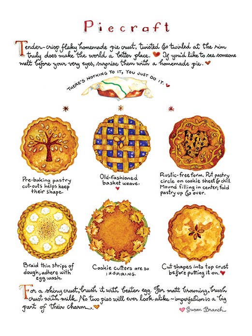 ”Piecraft” -tryck för wholesale av Susan Branch Studios