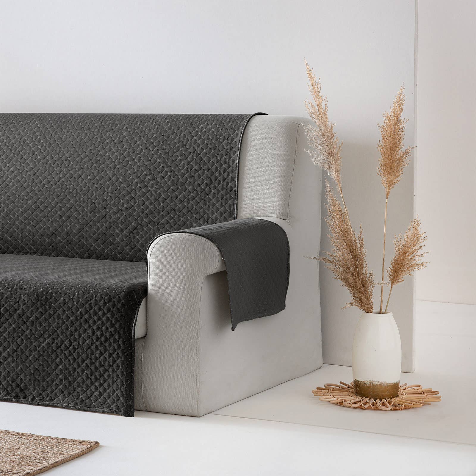 GAMUSI – Capa para cadeira/sofá por atacado – Capa de sofá lisa acolchoada algodão TRIVIAL34