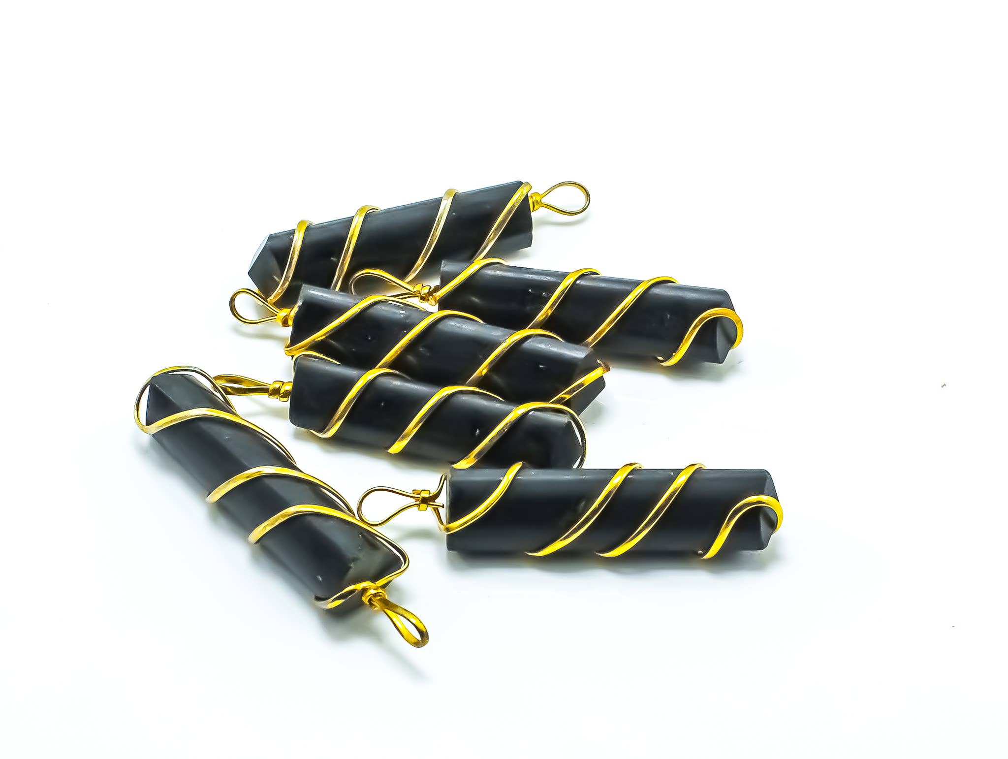 Quasar Gems USA - Wholesale Pendant/Charm Necklace - Gemstone Gold Wire Wrapped Pendant Necklace2