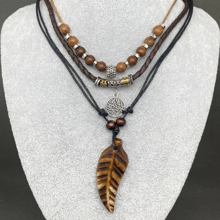 Livets Träd Bladberlock Justerbart Rephalsband för wholesale av Mio Queena