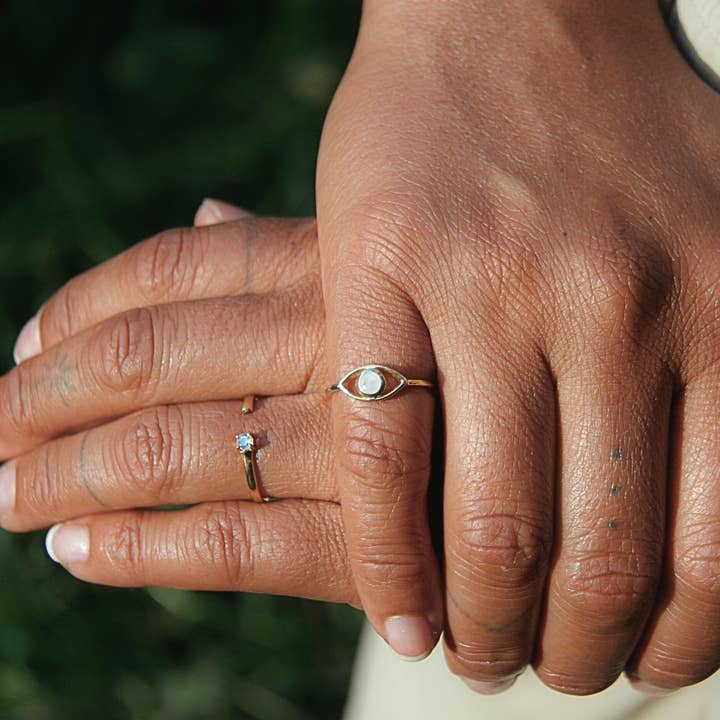 Heart and Lotus Sterling Silver Jewelry - Wholesale Single Stone/Solitaire Ring - Sterling Silver Labradorite Ring – You are Enough6