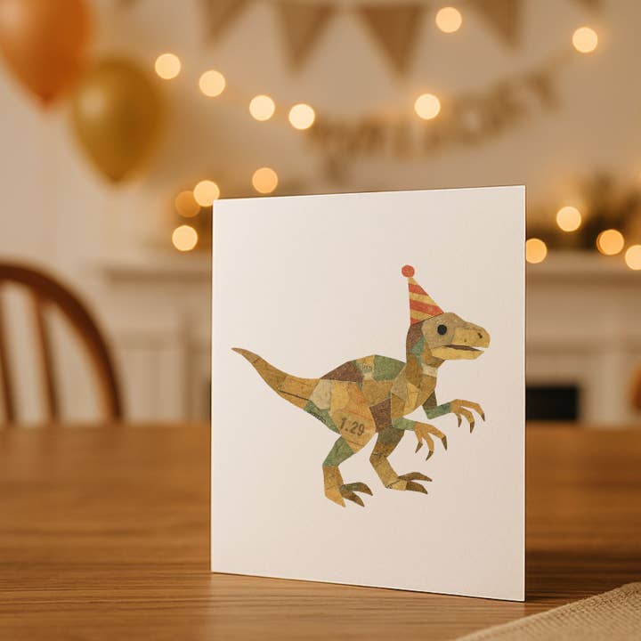 Tarjeta de Felicitación de Cumpleaños Raptor, Paquete de 10 para venta al por mayor de Kin Press Cards