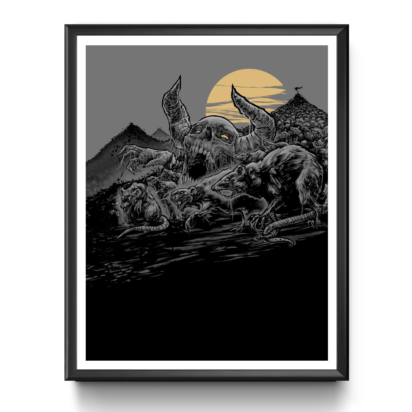 Godmachine - Wholesale Art Print - Magic The Gathering, Relentless Rats A4 Art Print0