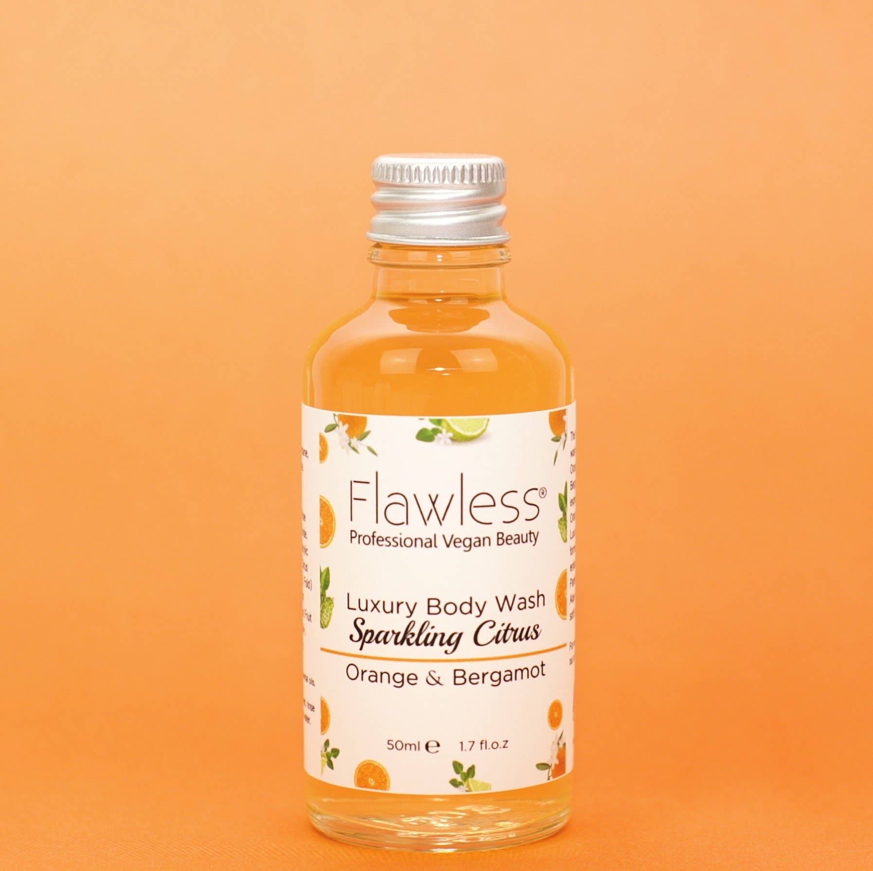 Flawless – wholesale Body wash/shower gel – Luxury Shower Gel - Orange & Bergamot - Plastic free, Vegan0