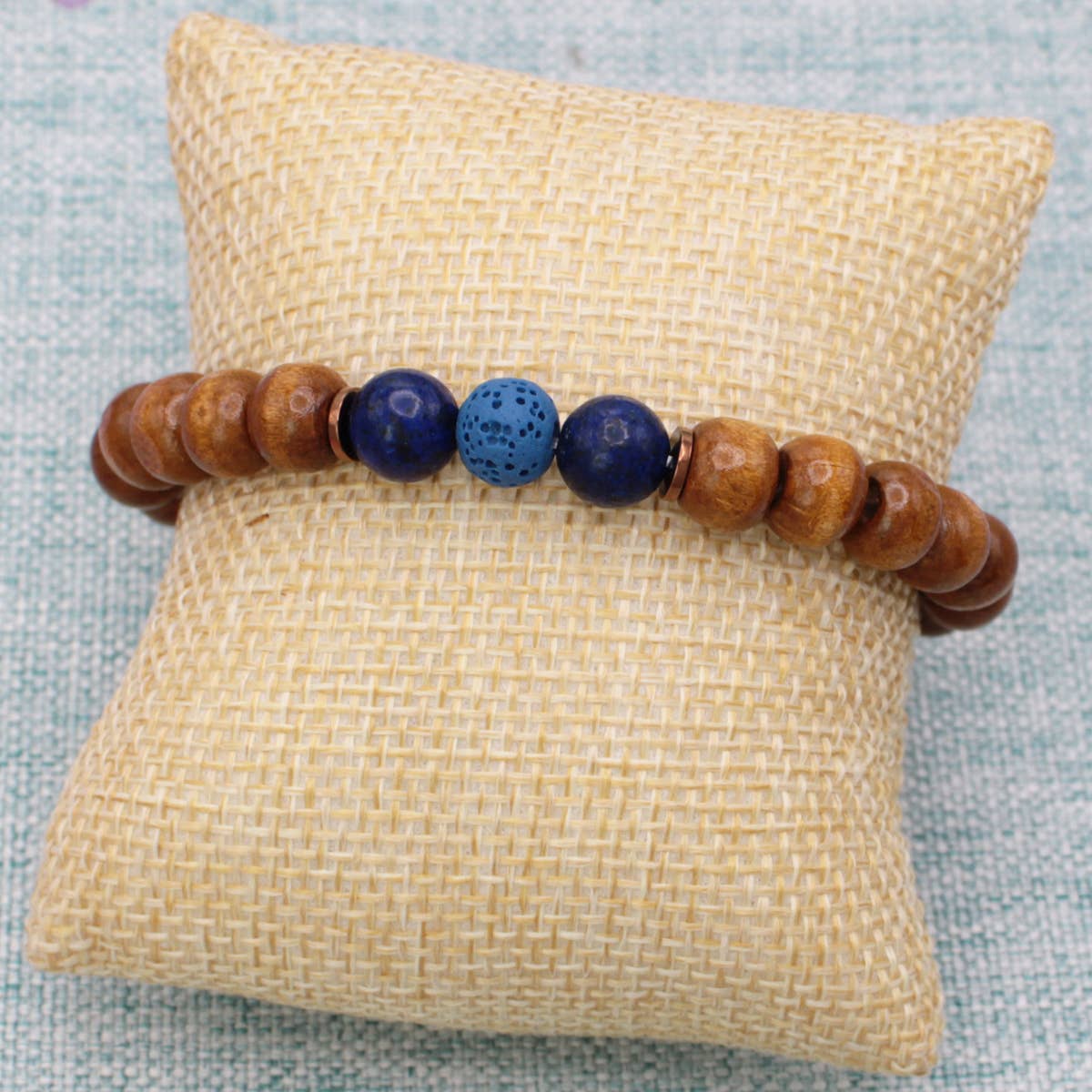 ZAD – wholesale Aromatherapy bracelet – Wood, Stone & Lava Bead Essential Oil Diffuser Bracelet2