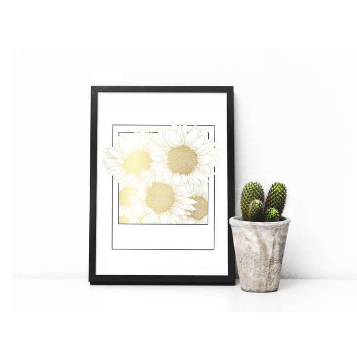 Cooper Calligraphy Art - Venta al por mayor Ilustración - Impresión en lámina Polaroid Girasol