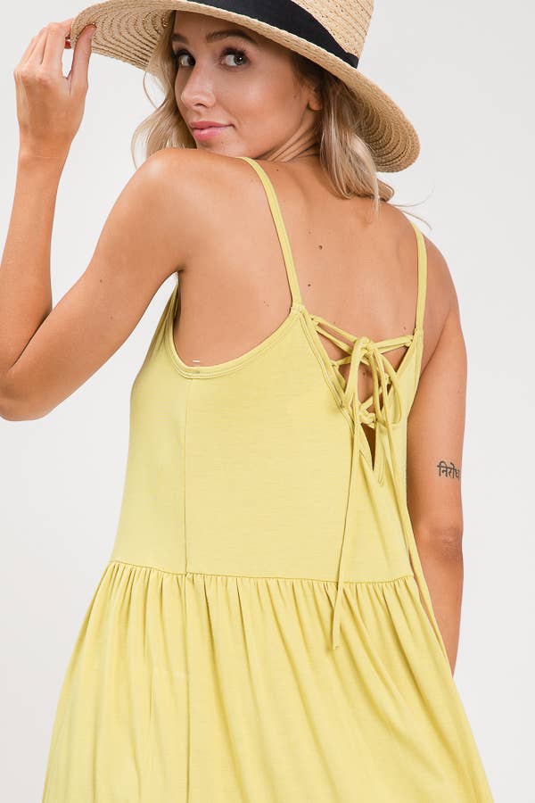 7th Ray – Engroshandel Kjole - Dame – Lagdelt Justerbar Snøret Ryg Blondeopbundet Flydende Mini Kjole D24696