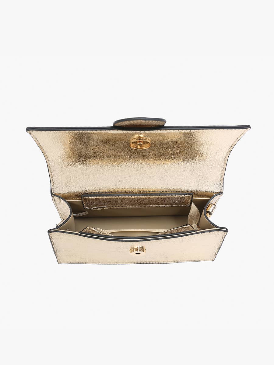 Jen & Co. - Wholesale Satchel - Women's - EH2570 Capri Metallic Satchel w/ Crossbody Strap5