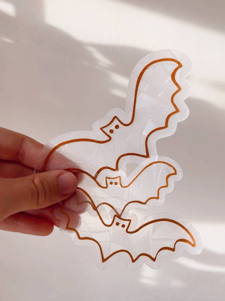 Bats Mini Suncatchers | Set of 3 Window Clings | Spooky for wholesale by Prismatic Kitty
