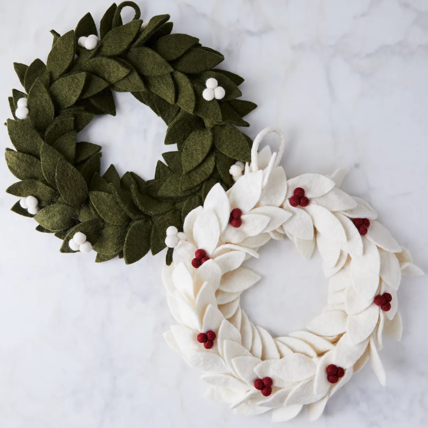 Global Goods Partners - Wholesale Wreath - Felt Holiday Wreath7