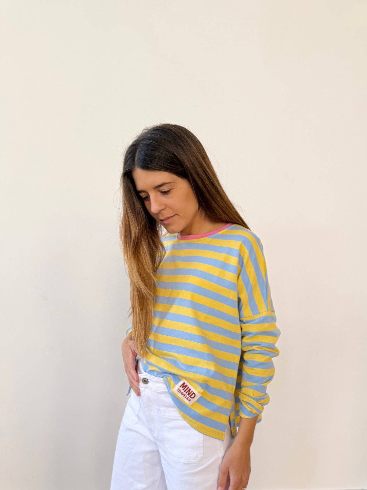 MindTraveler – T-shirt – Mulher por atacado – Camisola Núria Azul Céu4