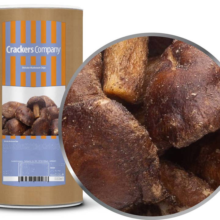 Batatas fritas de cogumelos Shiitake. PU com 9 unid. e 250g de conteúdo por pc por atacado de CrackersCompany