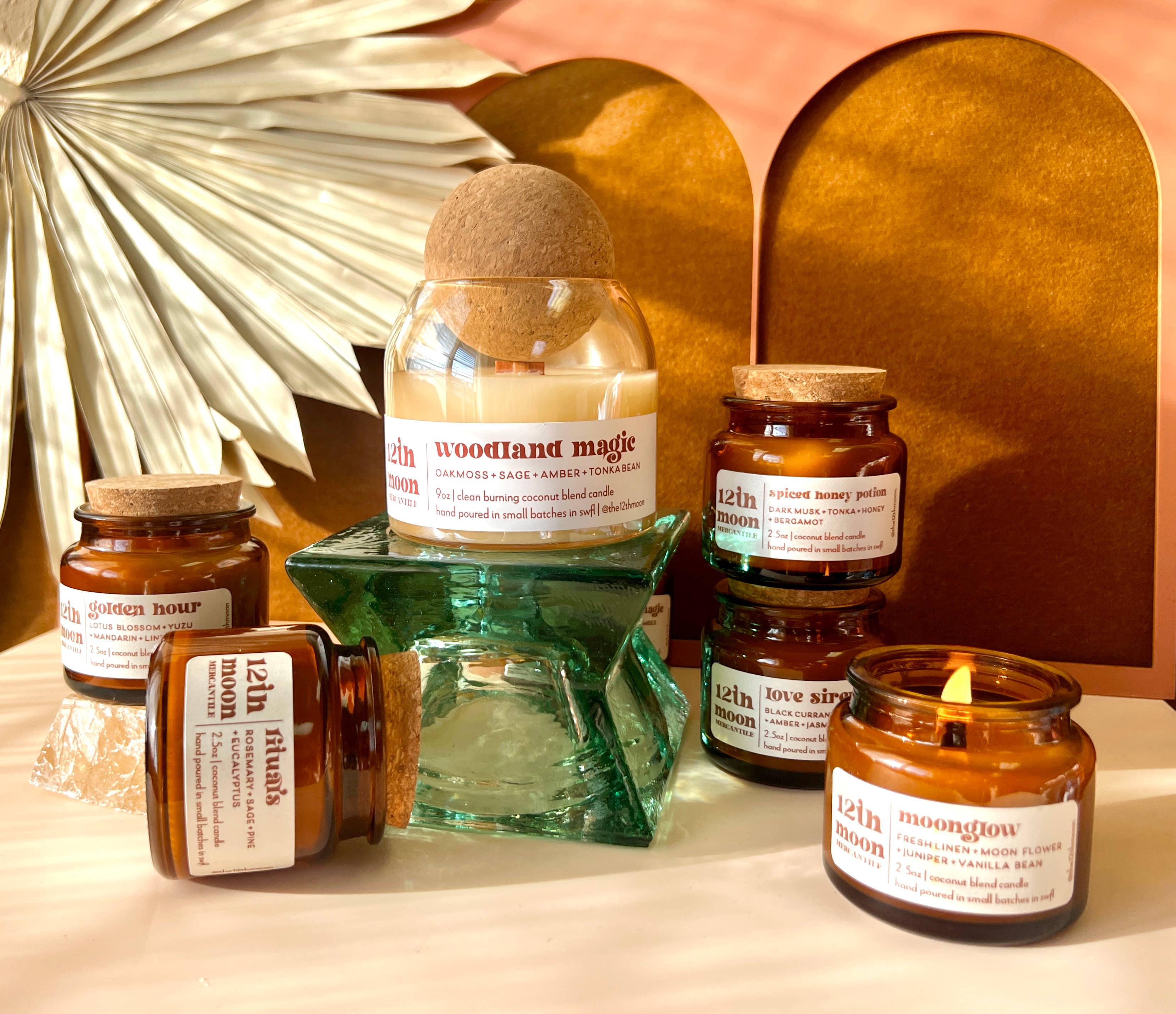 The 12th Moon - Vente Bougie en bocal - Bougie en cire de noix de coco GOLDEN HOUR COLLECTION, GRAND RÉCIPIENT DE LUXE2