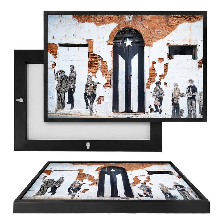 San Juan Puerto Rico Flag Door, Framed PVC (CASE) for wholesale by ART BLVD