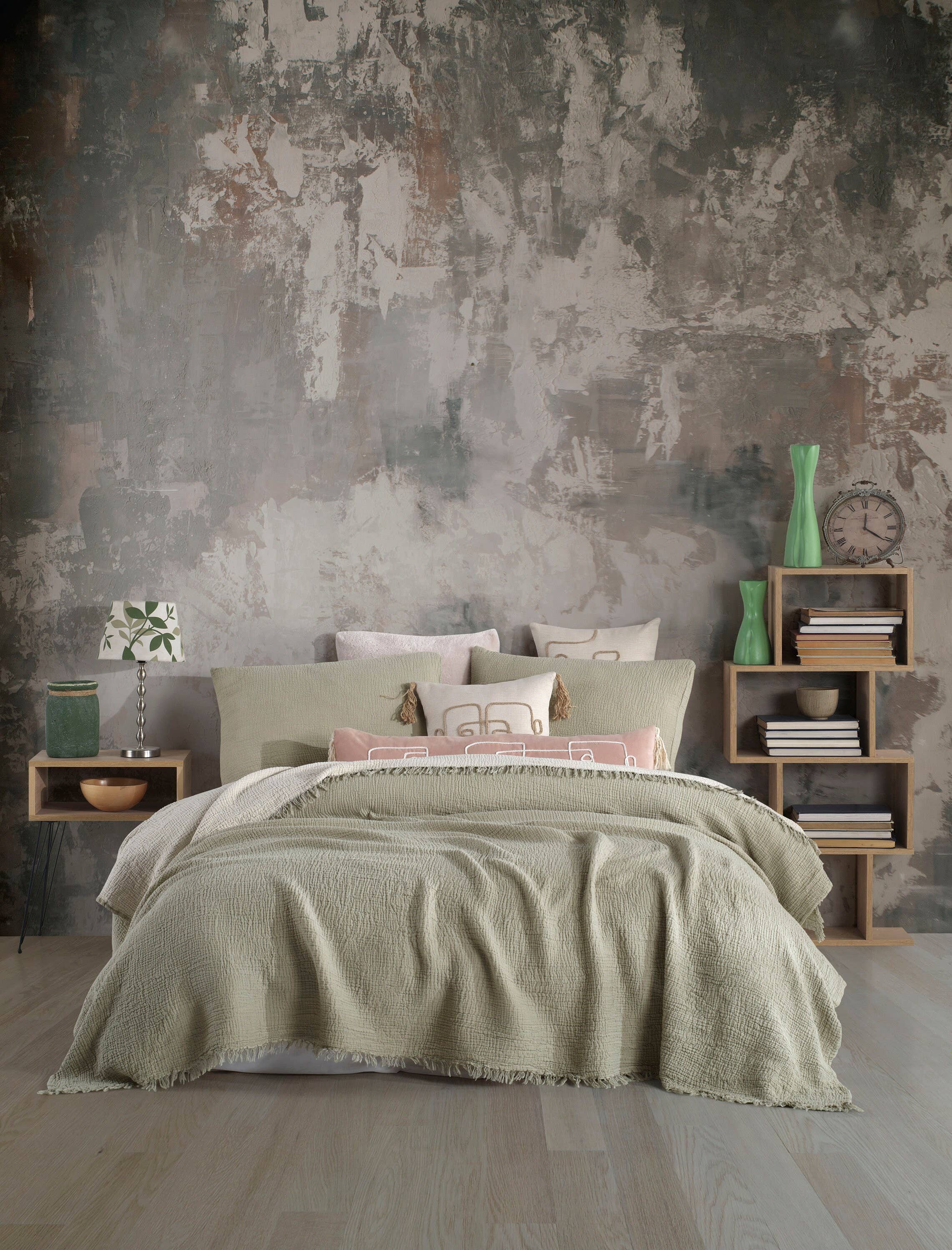 Aseel Buy Good - Vente Plaids - Ensemble de literie King avec jeté, couleur verte10