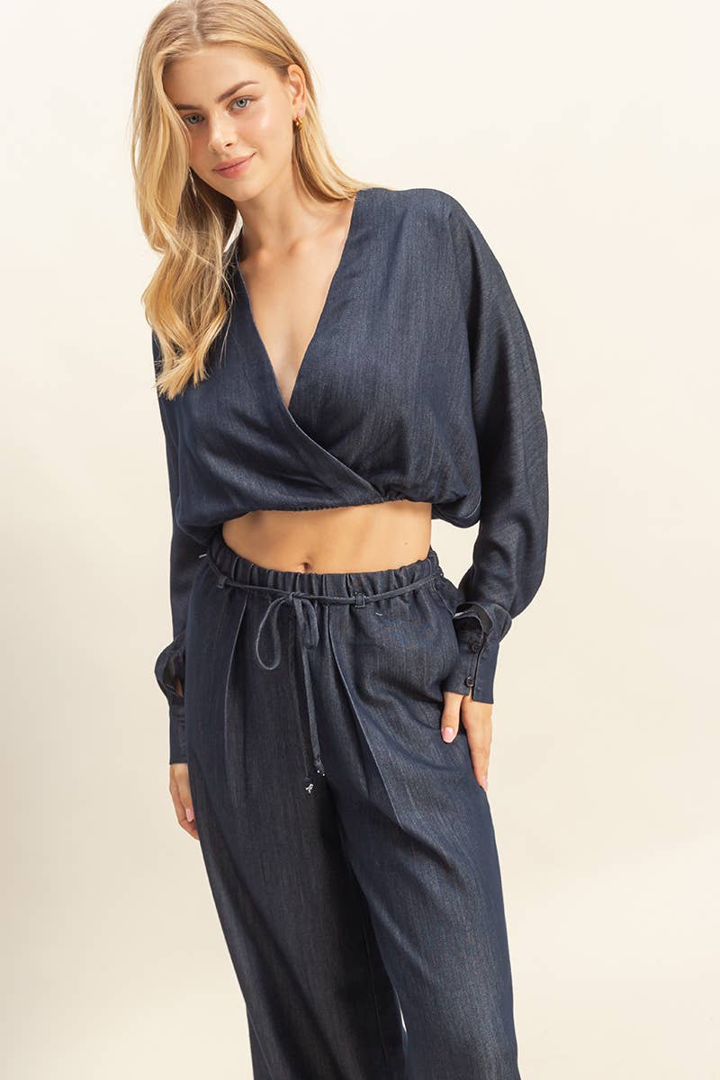 HYFVE – wholesale Top & pants set (NOT Loungewear) – Women's – Wrap Top And Wide-Leg Pants Set11