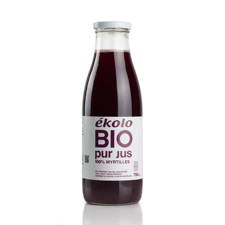 Organic Blueberry Juice, 100% Squeezed, 6 pcs x 750ml for wholesale by ekolo