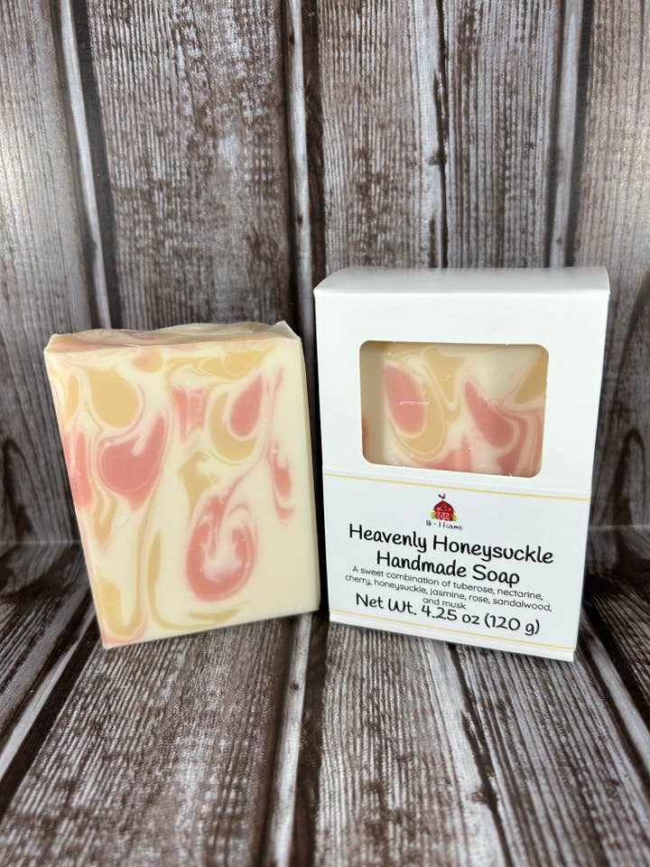Heavenly Honeysuckle Handmade Soap for wholesale by B&T Farms Soap Company LLC