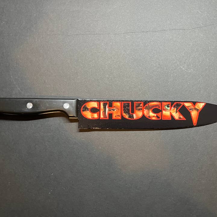 Dead Dave Designs - Wholesale Kitchen/Utility Knife - Chucky TV Series Knife With Sublimated Stand