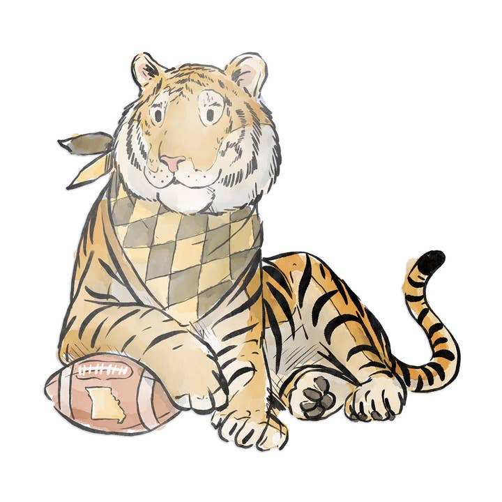 Gold and Black Tiger Sticker for wholesale by Barrel Down South