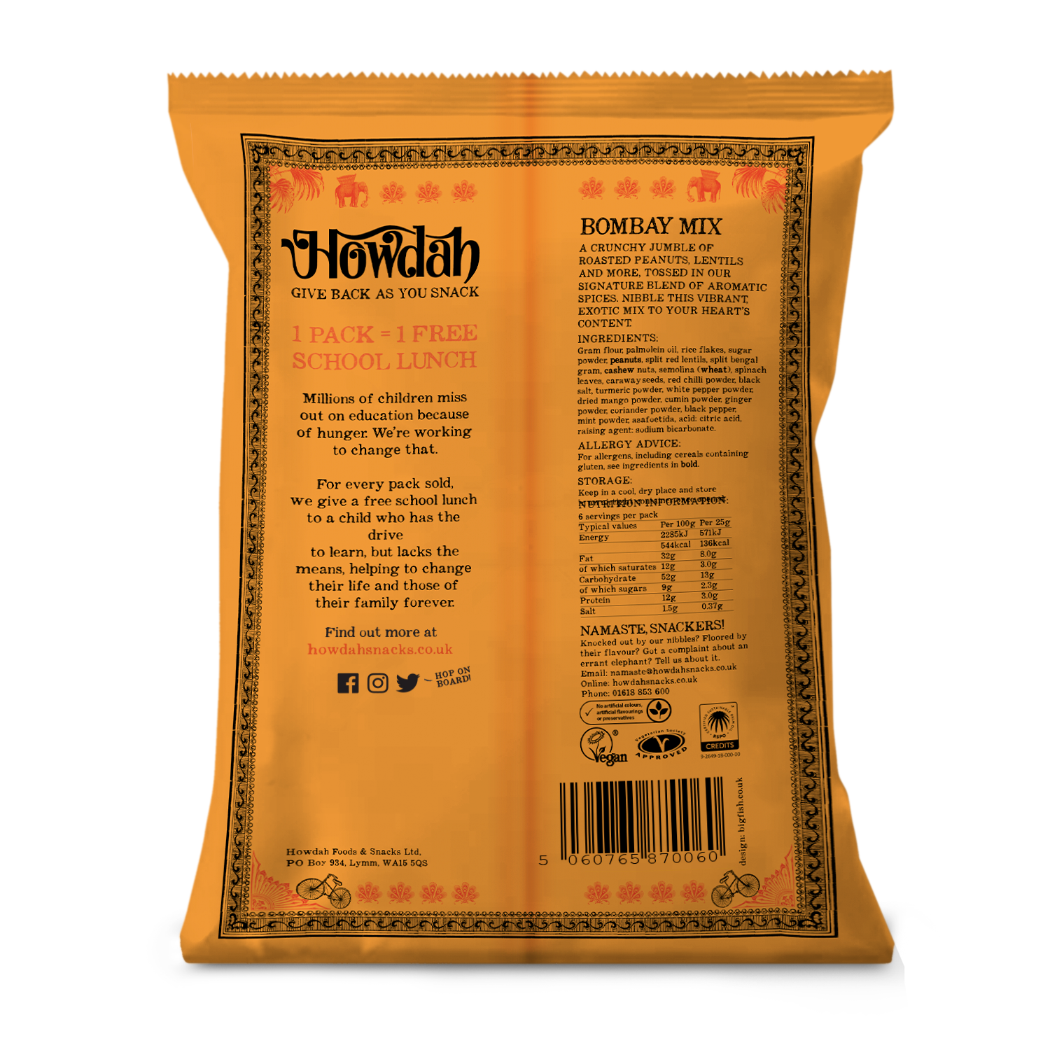 Howdah Snacks - Wholesale Studentenhaver - Bombay Mix gekruide snacks2