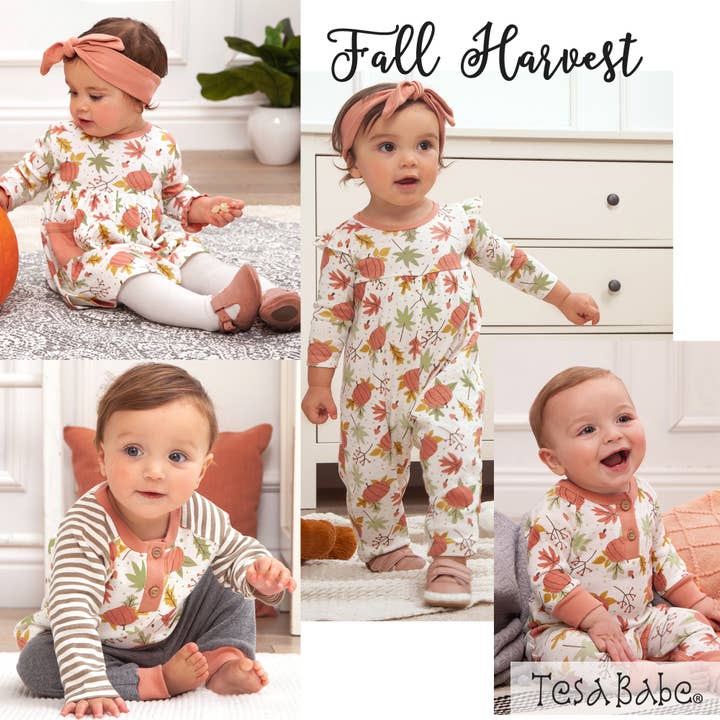 Tesa Babe - Wholesale Top & Pant Set - Baby - Toddler Boy's Fall Harvest Bamboo Set