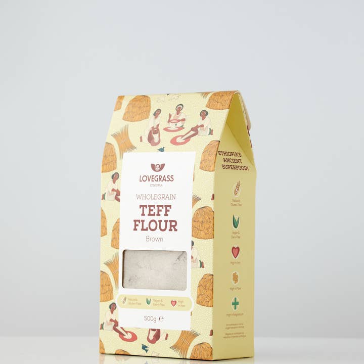 Lovegrass Ethiopia - Vendita all'ingrosso Farine - Farina di teff marrone 500g