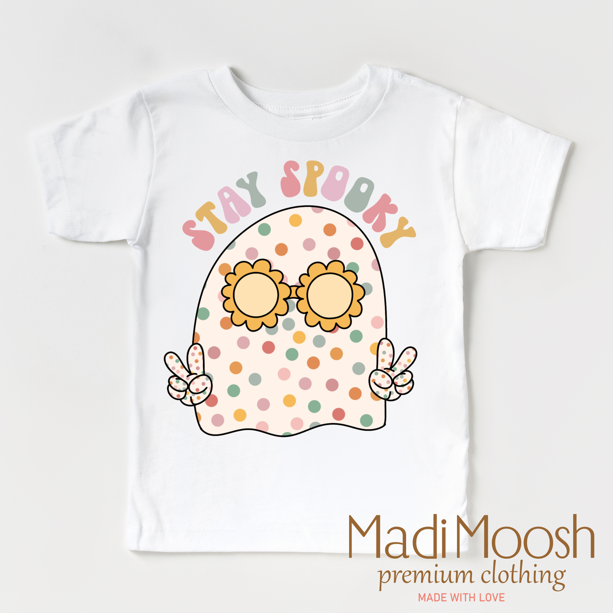 Madi Moosh – wholesale Screen-printed t-shirt – Kids – Stay Spooky Shirt - Halloween Shirt1