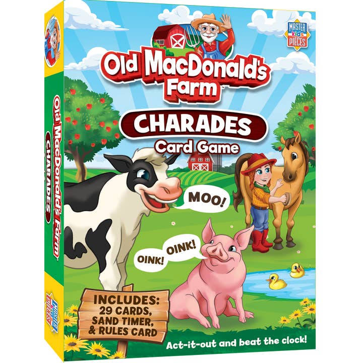 Jeu de cartes Old MacDonald's Farm Charades pour la vente par Masterpieces Puzzles