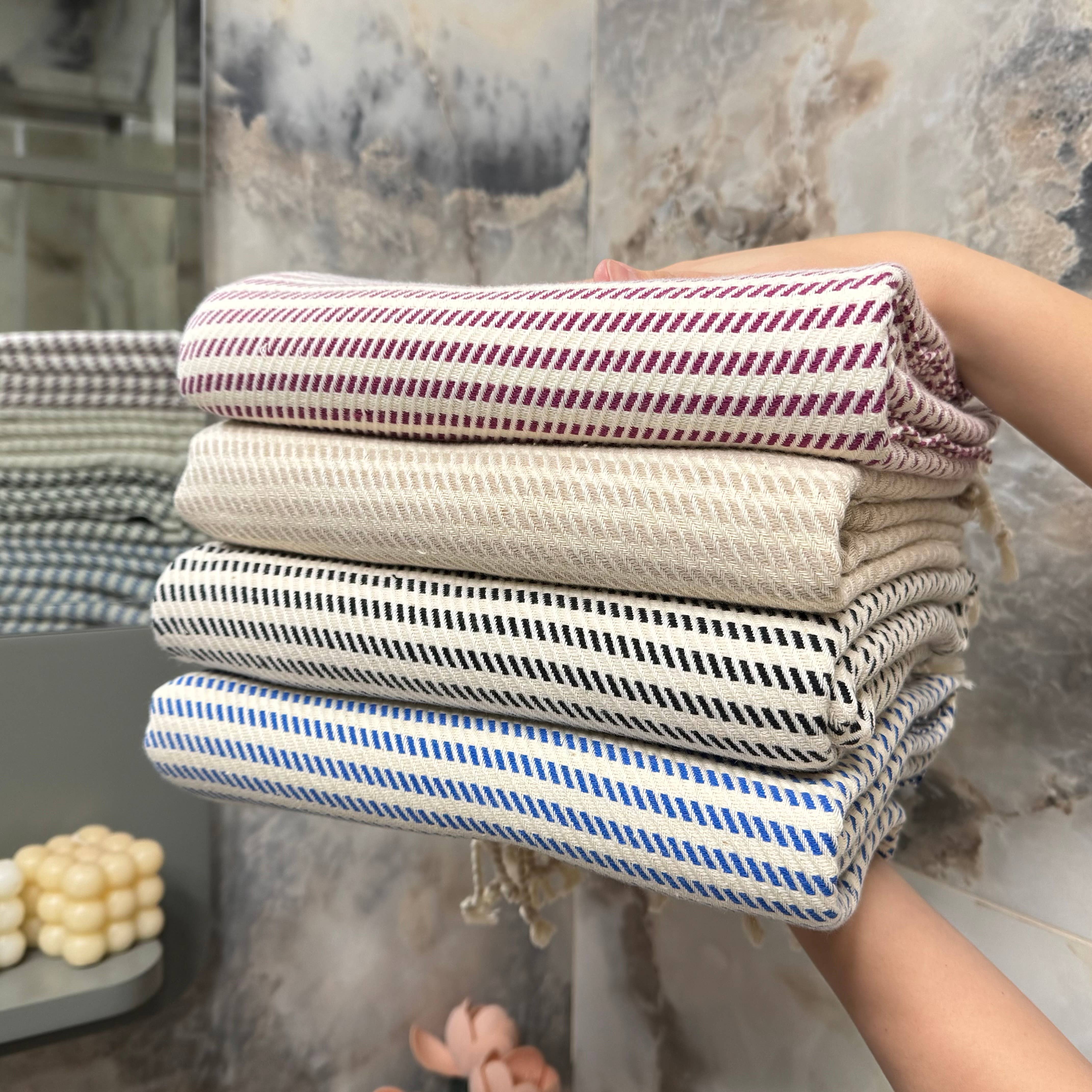 The Loom Wholesale - Vendita all'ingrosso Telo mare - Asciugamano Turco a Righe – Ricamo Nome Personalizzato27