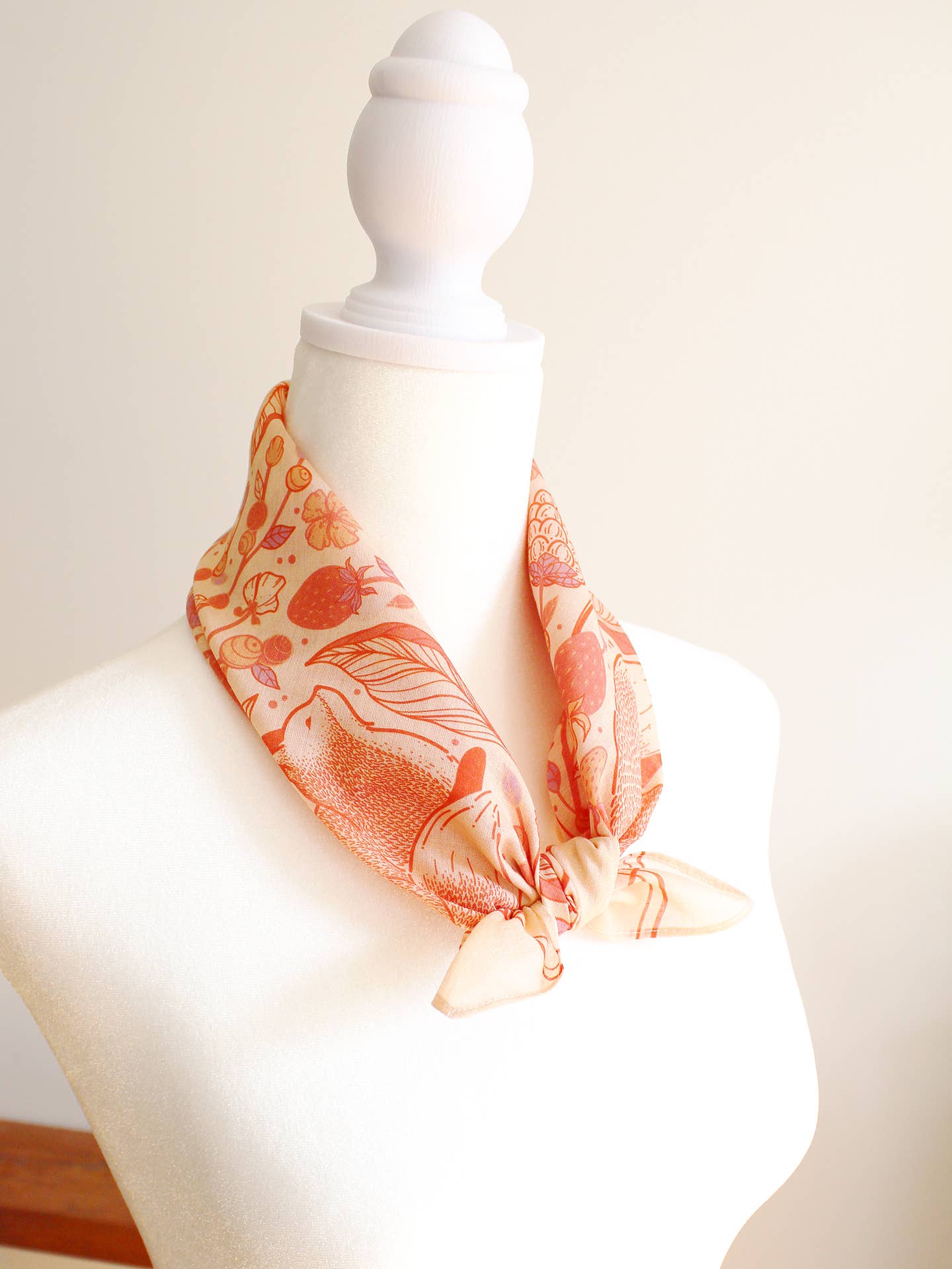 sol&mar art co. - Wholesale Bandana - Unisex - Fox&Berry Bandana Scarf (Blush)3