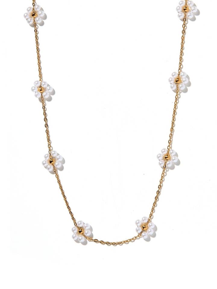 Colar - Gracie Flor Pérola por atacado de LINNY CO