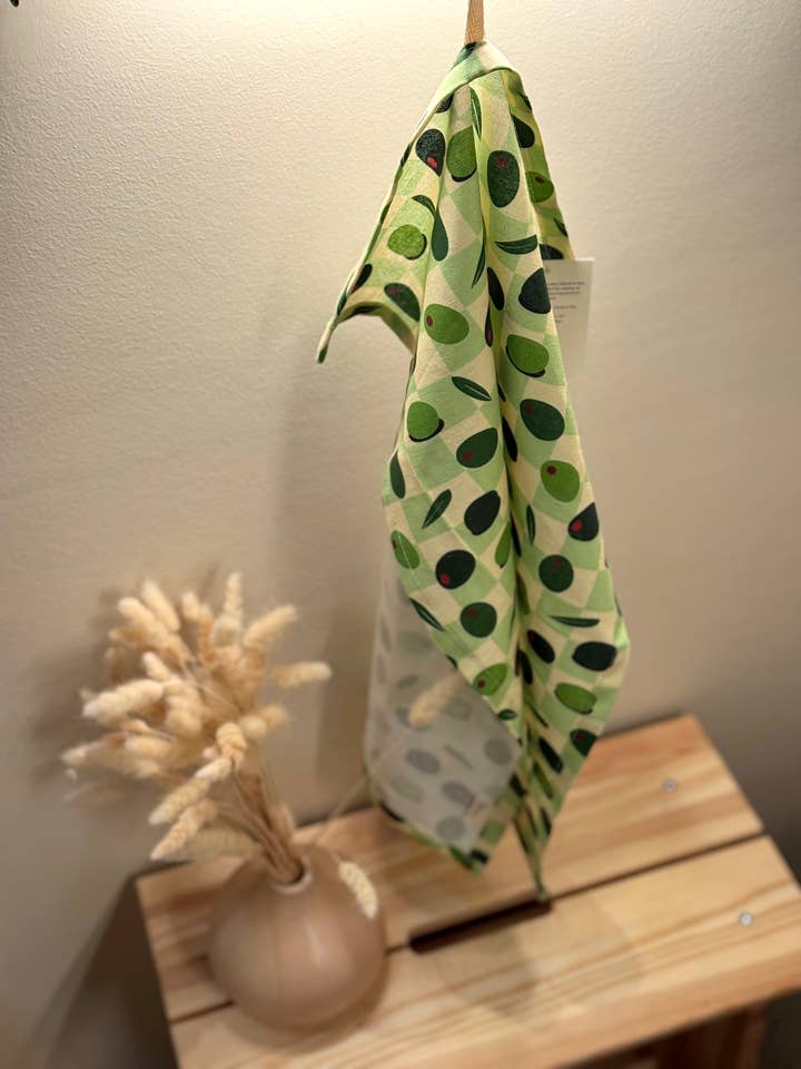Tea Towel - Olives for wholesale by Freon Collective
