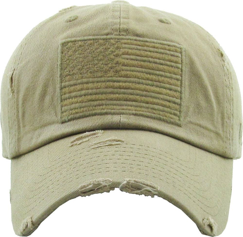 MiMi Wholesale - Wholesale Baseball Cap - Women's - KBVT209 American Flag Washed Vintage Distressed Baseball Cap7