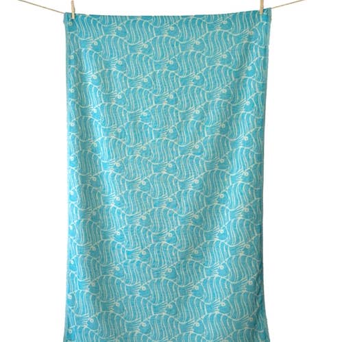 AELIA ANNA - Wholesale Beach Towel - BEACH TOWEL FISH TURQUOISE0