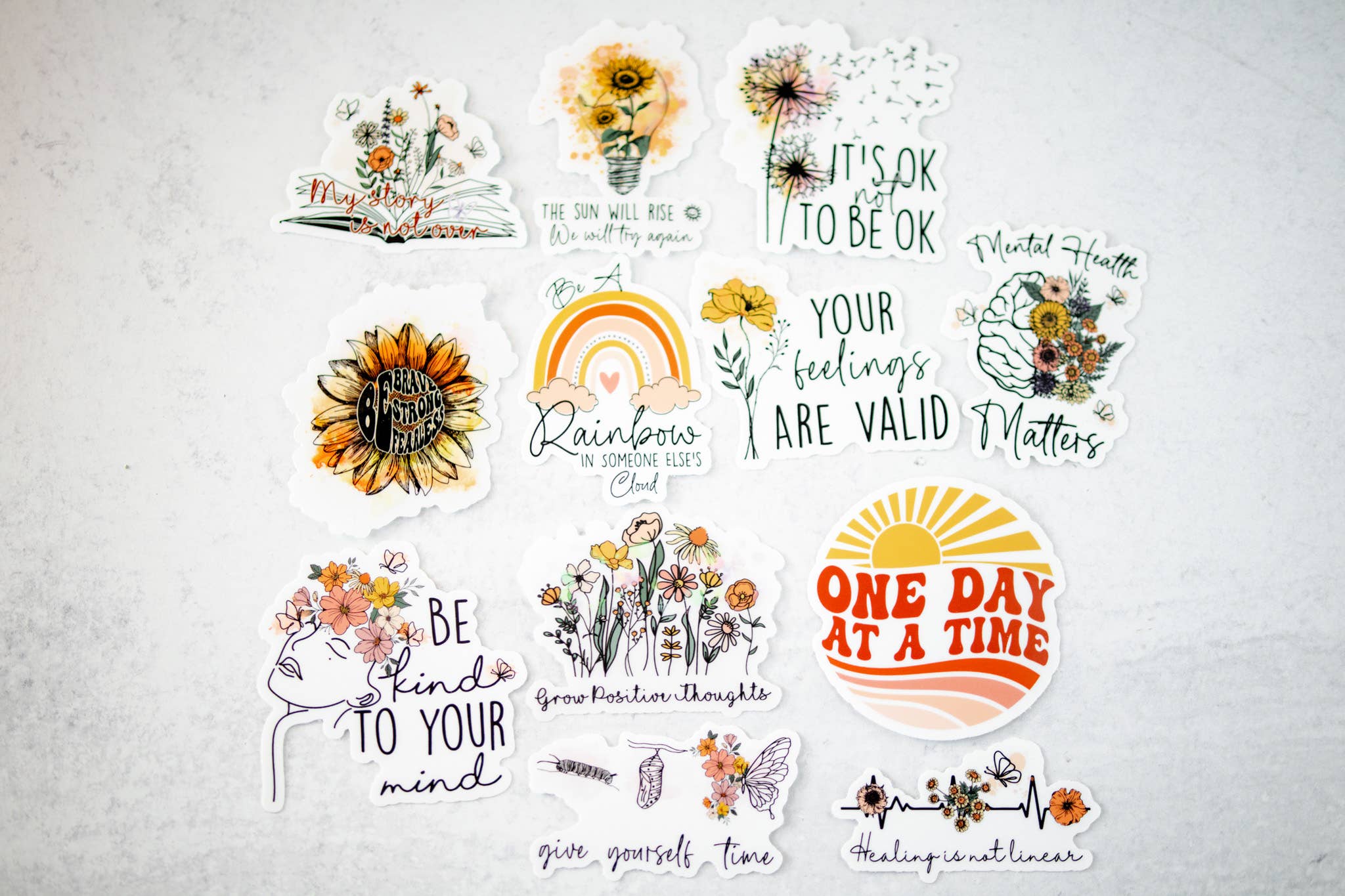 Savannah and James Co - Vente Autocollant - Autocollant en vinyle, un jour à la fois, 3 x 3 po7