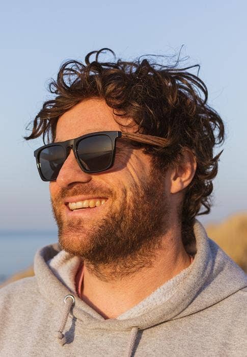 WAVE HAWAII - Vente Lunettes de soleil – unisexe - Lunettes de soleil WAVE HAWAII Tobo en bois de zébrano2