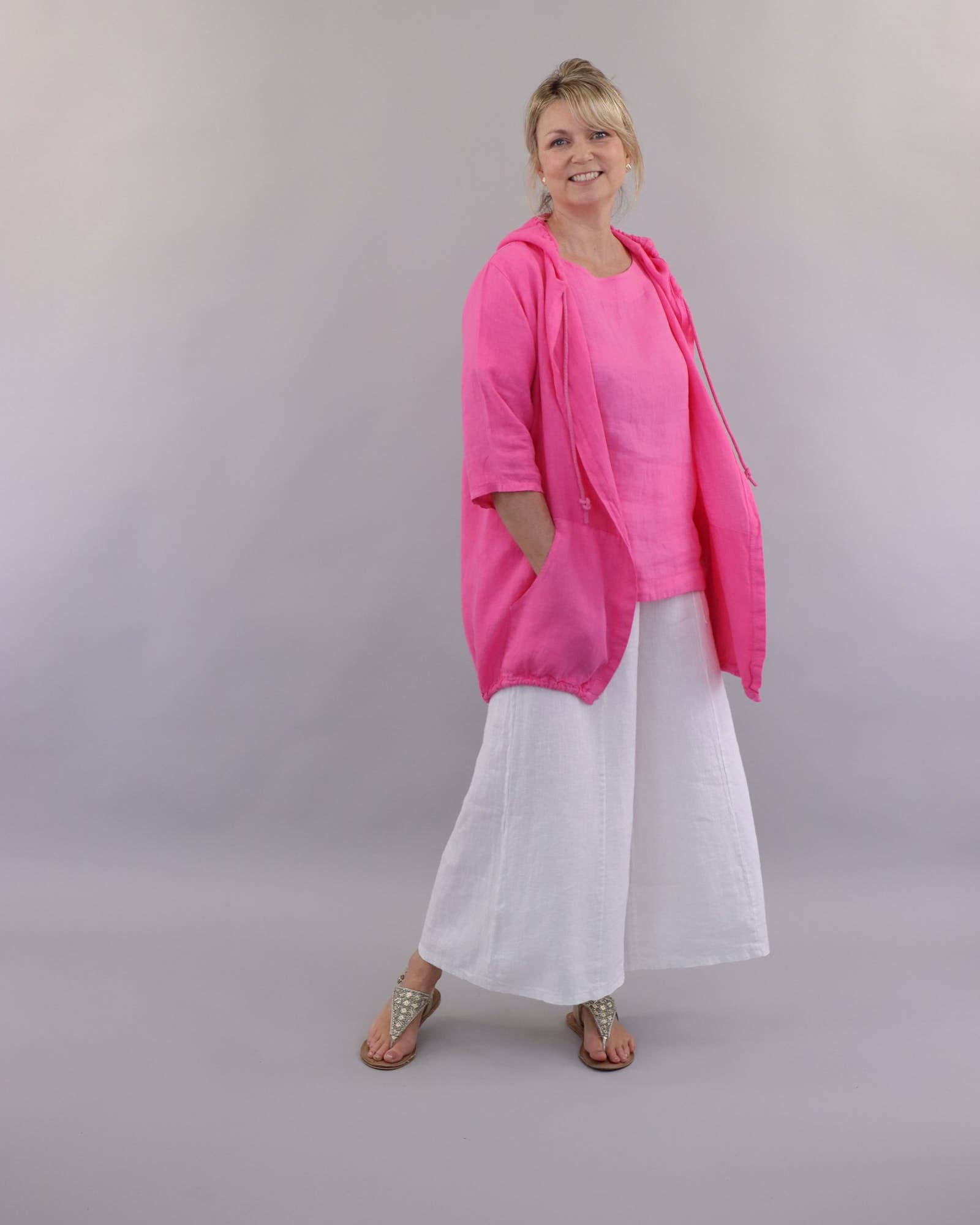 Cadenza Italy Ltd – Engroshandel Jakke - Dame – Casual hættejakke i hør4