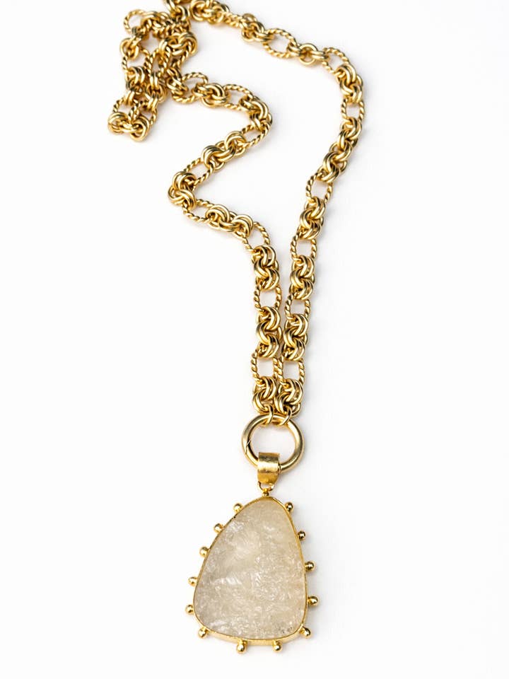 Veda Quartz Necklace for wholesale by Boho Gal Jewelry