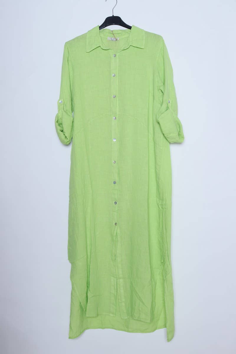 LÉA & LUC - Wholesale Dress - Women's - Long shirt dresses in 100% Linen REF. 14848