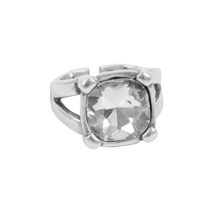 Chanour - Wholesale Single Stone/Solitaire Ring - Handmade Crystal Brass Ring - 6830
