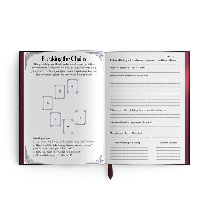 Red Wheel/Weiser LLC - Wholesale Journal/Diary - Shadows of Tarot: A Tarot Spread Journal5