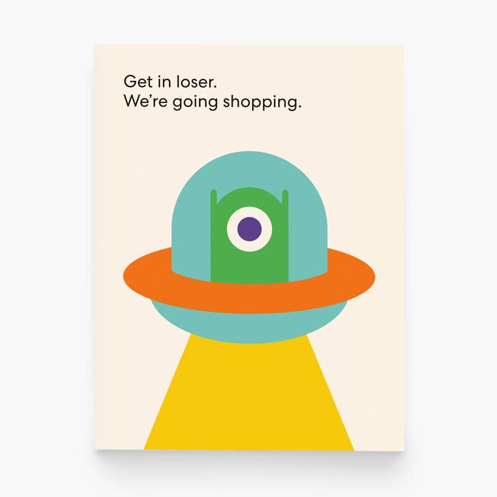 Alien Shopping Trip wenskaart voor wholesale door paper&stuff