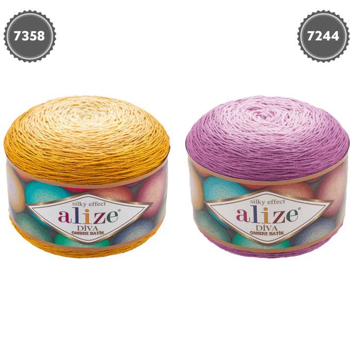Craftsyarn – Engroshandel Garn – Alize Diva Ombre Batik, Ombre Garn forskellige farver