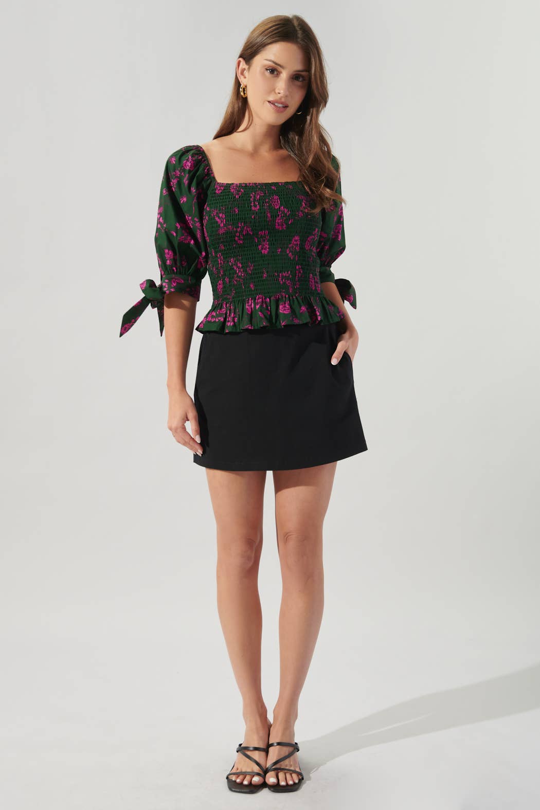 ROSE-FORÊT Haut péplum smocké Close to You en vente sur Faire3