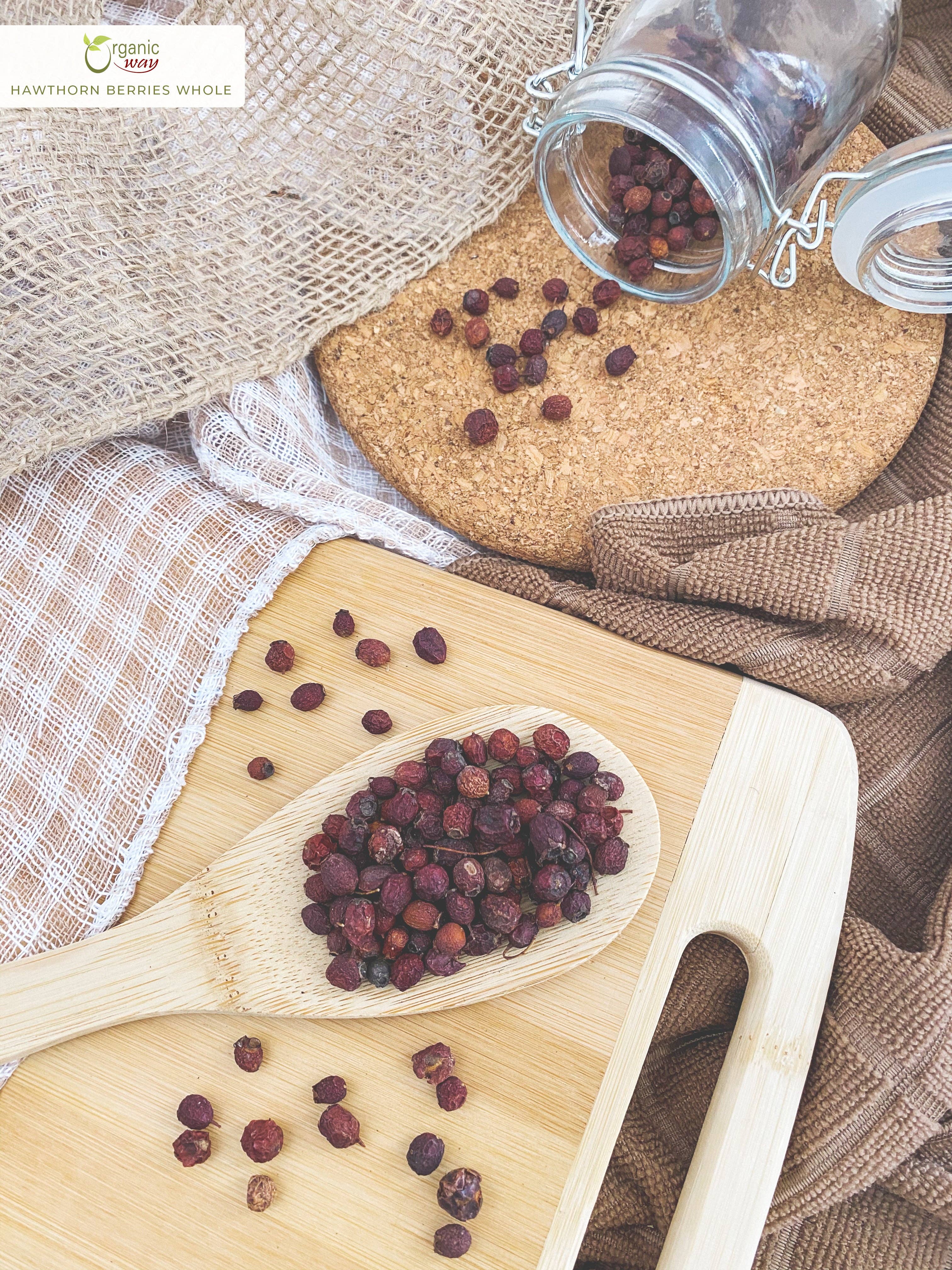 Organic Way LLC - Wholesale Loose Tea - Hawthorn Berries Fruit Whole (Crataegus monogyna) - European Wild-Harvest | Kosher Certified | Vegan, Non GMO & Gluten Free | USDA Certified | Origin - Albania7