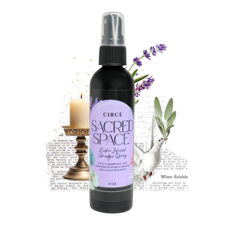 Sacred Space Smudge Spray – Palo Santo & White Sage Cleansing Room & Body Mist for wholesale by CIRCE