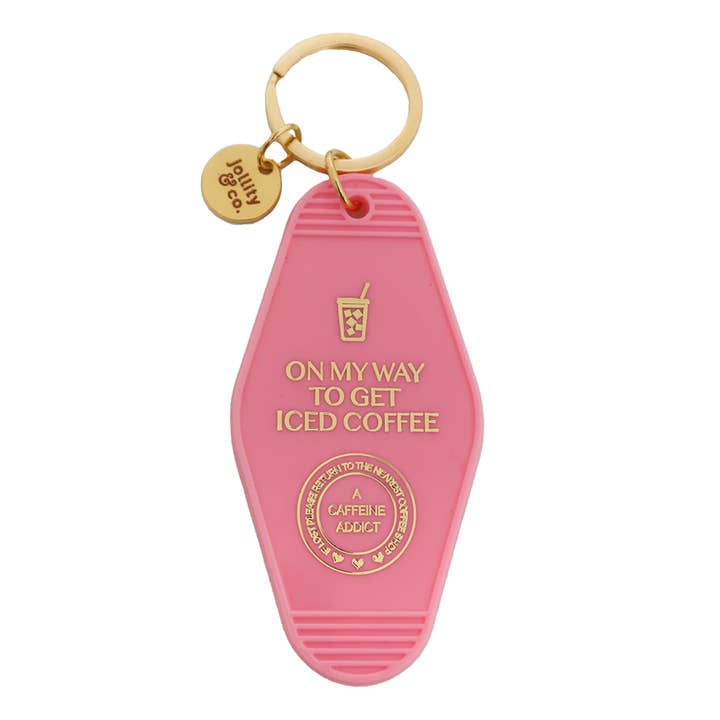 På vej for at få iskaffe nøglering for engroshandel hos Jollity & Co. + Daydream Society