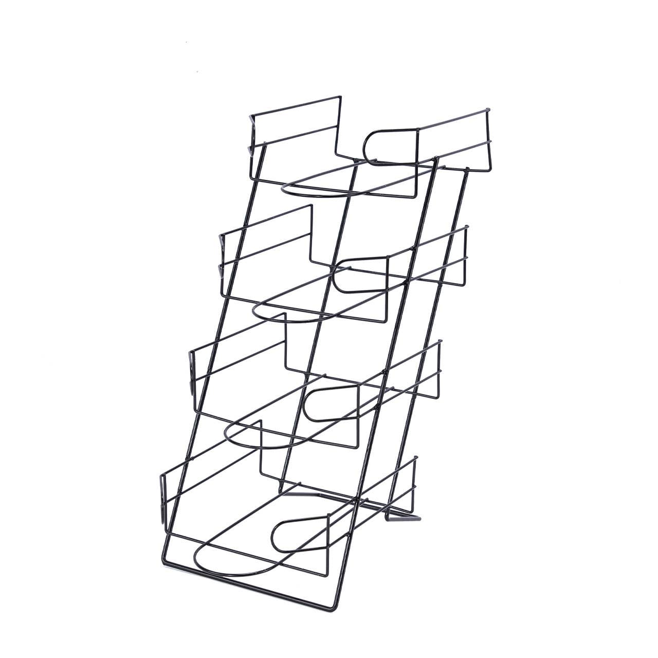 Store Supply Warehouse - Wholesale Retailer Display - Accessories - 4-Tier Black Countertop Cap Display - 20"H x 16"D x 9¼"W3